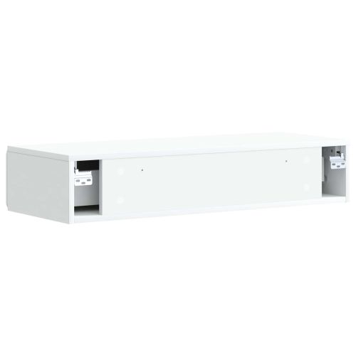 Стенен страничен масичка Бяло 87,5 x 34,5 x 17 см