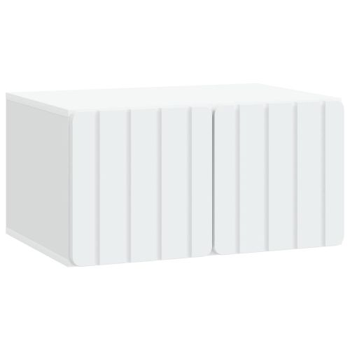 Стенно монтиран ТВ шкаф Бяло 59,5 x 41 x 30 см