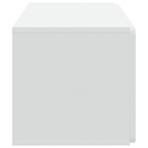 Стенно монтиран ТВ шкаф Бяло 59,5 x 31 x 30 см