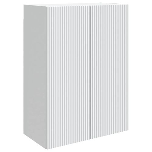 Стенно шкафче Бяло 66 x 34,5 x 90 см Инженерна дървесина