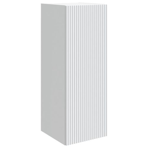 Стенно шкафче Бяло 33 x 34,5 x 90 см Инженерна дървесина