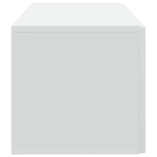 Стенно монтиран ТВ шкаф Бяло 59,5 x 31 x 30 см