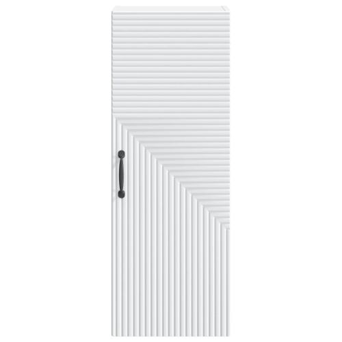 Стенно шкафче Бяло 33 x 34,5 x 90 см Инженерна дървесина