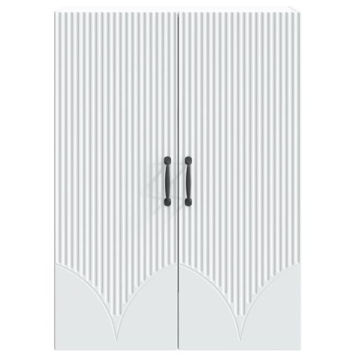 Стенно шкафче Бяло 66 x 34,5 x 90 см Инженерна дървесина