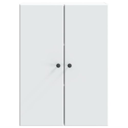 Стенно шкафче Бяло 66 x 34,5 x 90 см Инженерна дървесина