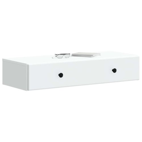 Стенен страничен масичка Бяло 87,5 x 34,5 x 17 см