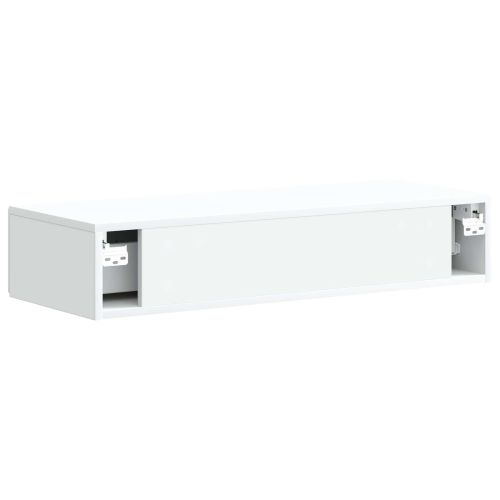 Стенен страничен масичка Бяло 87,5 x 34,5 x 17 см