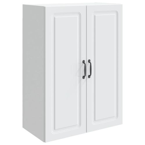 Стенно шкафче Бяло 66 x 34,5 x 90 см Инженерна дървесина