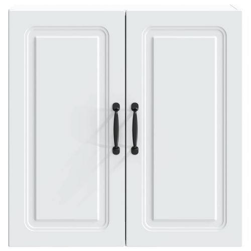 Стенно шкафче Бяло 59 x 31 x 60 см Инженерна дървесина