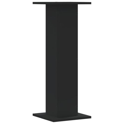 Стойки за растения 2 бр черни 30x30x80 см инженерно дърво