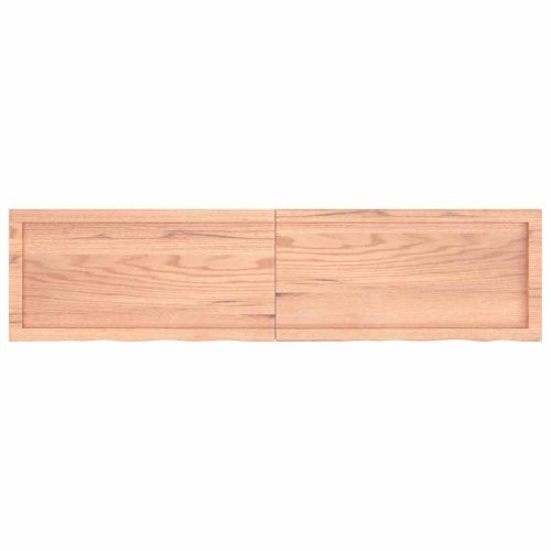 Плот за маса светлокафяв 160x40x(2-4) см обработен масивен дъб