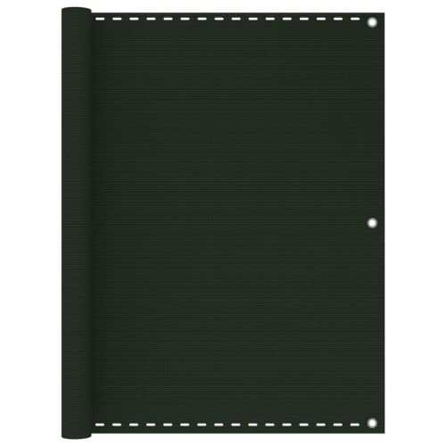 Балконски параван, тъмнозелен, 120x600 см, HDPE