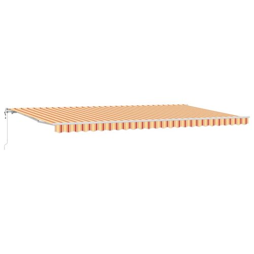 Прибираща се тента Жълт и оранжев 600 × 350 cm Тъкан и алуминий