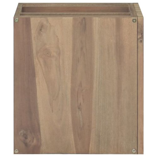Стенен шкаф за баня, 46x25,5x40 см, тиково дърво масив