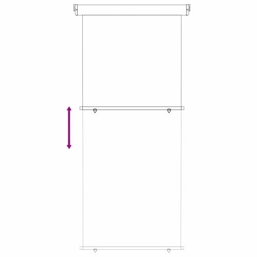 Навес за странична защита на балкон 100 x 250 cm