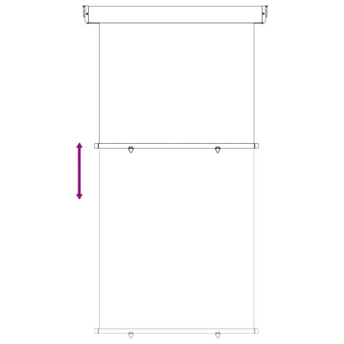 Навес за странична защита на балкон 117 x 250 см
