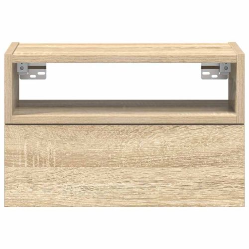 Нощни шкафчета за стенен монтаж, 2 бр, сонома дъб, 45x26x28,5см