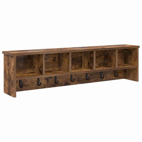 Стенен закачалка за палта с рафт Димян дъб 100 x 16 x 26 см