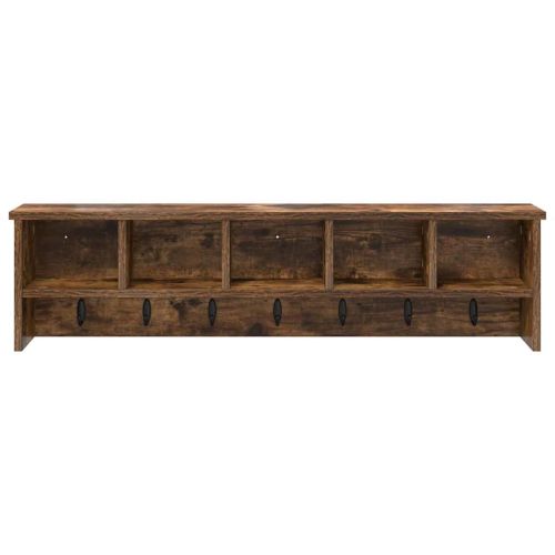 Стенен закачалка за палта с рафт Димян дъб 100 x 16 x 26 см