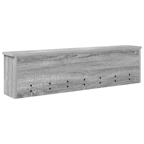 Стенен закачалка за палта с рафт Сив Сонома 100 x 16 x 26 см