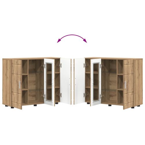 Дървен шкаф Дъб 88,5 x 30,5 x 73 см Инженерно дърво