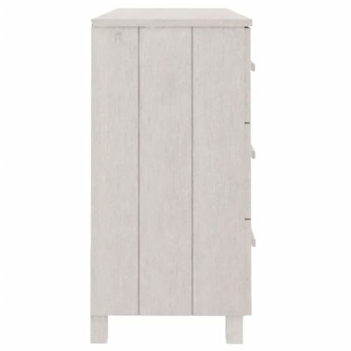 Сайдборд HAMAR, бял, 113x40x80 см, борово дърво масив