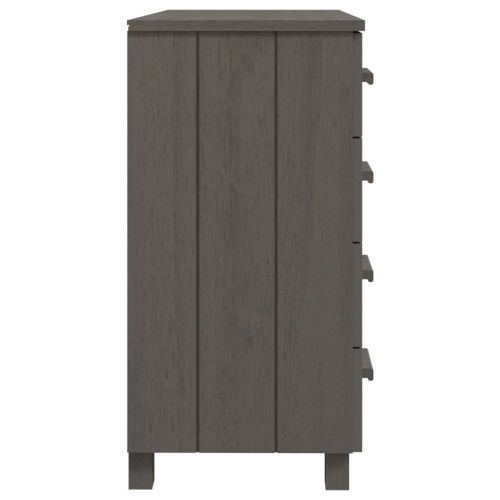 Сайдборд HAMAR светлосив 79x40x80 см борово дърво масив
