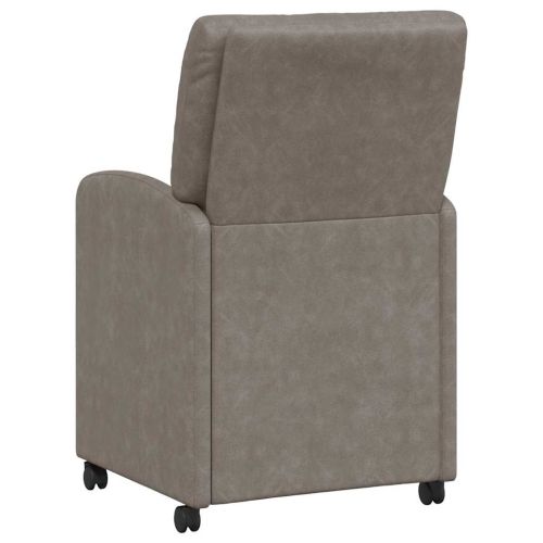 Столове с Колела с колела 2 pcs Сив 57 x 67 x 95 см Изкуствена