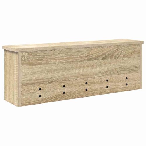 Стенен закачалка за палта с рафт Сонома дъб 75 x 16 x 26 см