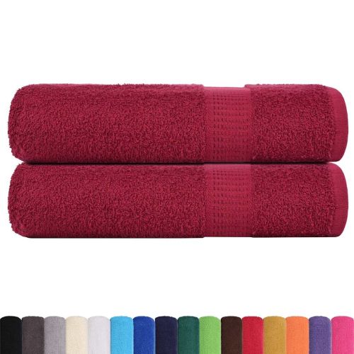 Кърпи за душ FROGN 2 бр Бордо 70x140 см 360 gsm