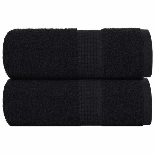 Кърпи за гости FROGN 2 бр. Черни 30x50 см 360 г/м²