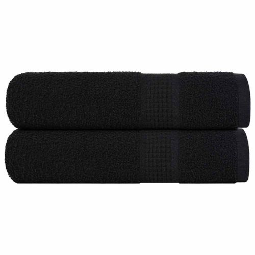 Кърпи за ръце FROGN 2 бр. Черни 50x100 см 360 г/м²