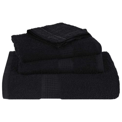 Кърпи за ръце FROGN 4 бр. Черни 50x100 см 360 г/м²