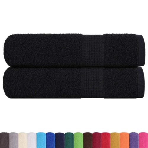 Кърпи за душ FROGN 2 бр. Черни 70x140 см 360 г/м²