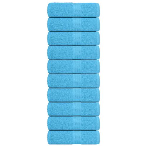 Кърпи за гости FROGN 10 бр. Тюркоазени 30x50 см 360 г/м²