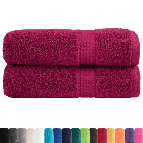 Премиум кърпи за душ SOLUND 2 бр Бордо 70x140 см 600 gsm