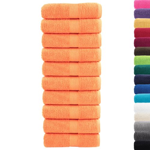 Премиум кърпи за пране SOLUND 10 бр. оранжеви 30x30 см 600 г/м²