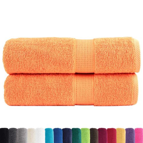 Премиум кърпи за душ SOLUND 2 бр оранжеви 70x140 см 600 gsm