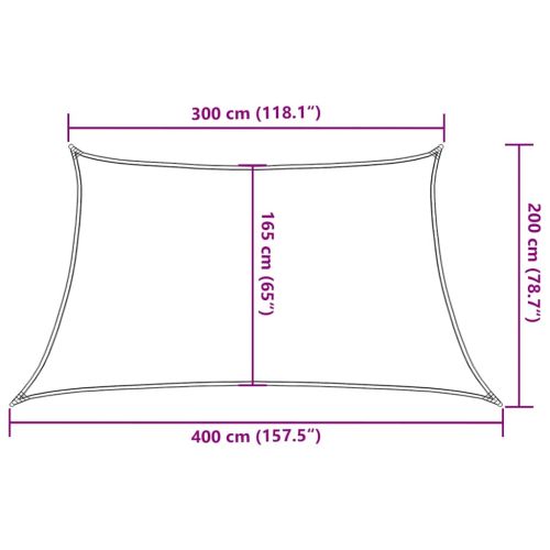 Сенник за платно 160 г/м² трапецовиден оранжев 3/4x2 м HDPE