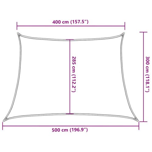 Сенник за платно 160 г/м² трапецовиден оранжев 4/5x3 м HDPE