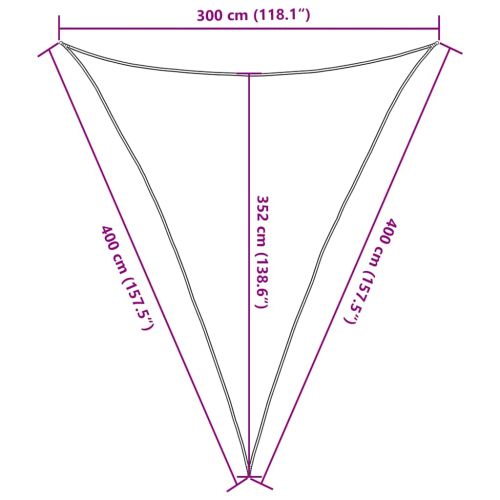Сенник за платно 160 г/м² триъгълен черен 3x4x4 м HDPE
