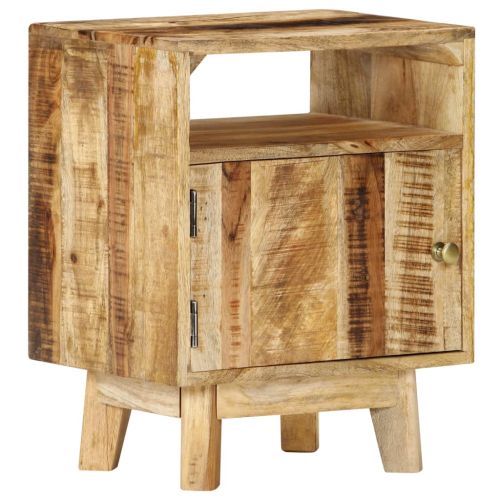 Нощно шкафче 40x30x50 см, необработено мангово дърво