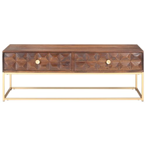 Холна маса 112x50x40 см, масивно мангово дърво