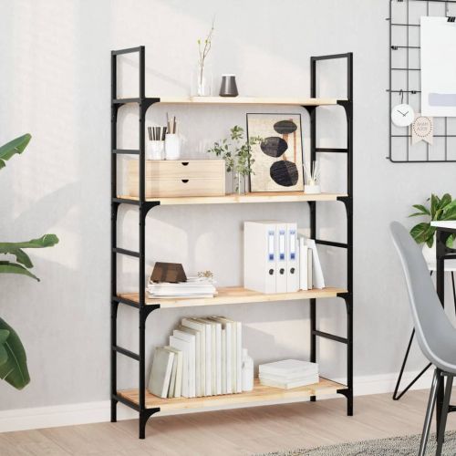 Плаващи рафтове, 4 бр., 100x30x2 см, необработена масивна дървесина, акация