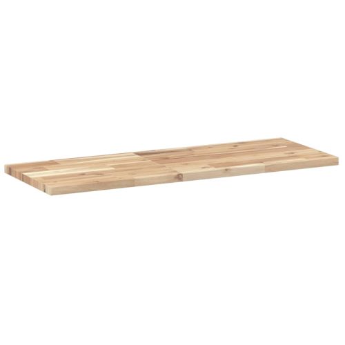 Плаващи рафтове, 4 бр., 100x30x2 см, необработена масивна дървесина, акация