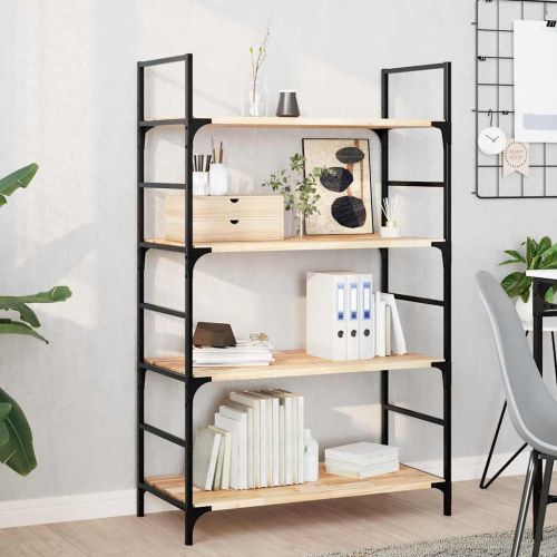 Плаващи рафтове, 4 бр., 80x40x2 см, необработена масивна дървесина, акация