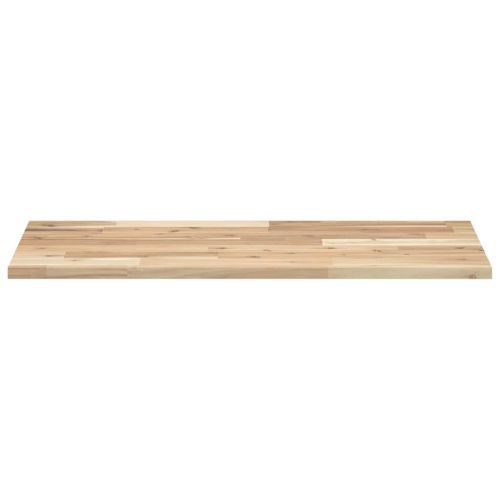 Плаващи рафтове, 2 бр., 100x40x2 см, необработена масивна дървесина, акация