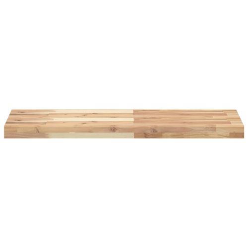 Плаващи рафтове, 3 бр., 100x30x4 см, необработена масивна дървесина, акация