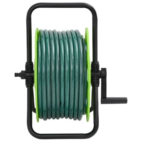 Свободностояща зелена макара за маркуч с 20 м PVC маркуч