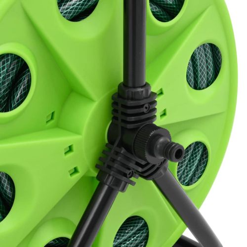 Свободностояща зелена макара за маркуч с 20 м PVC маркуч